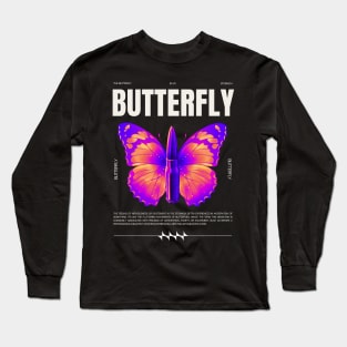 Butterfly Vintage BUllet Streetwear gift Long Sleeve T-Shirt